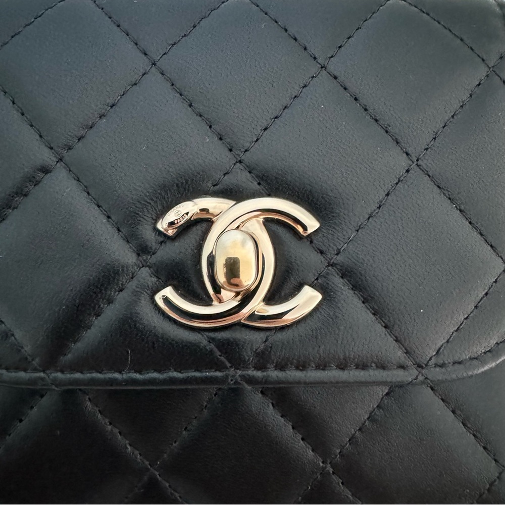 Chanel Mini Trendy CC Bag in Black Gold - Picture 7 of 16